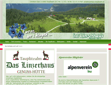 Tablet Screenshot of linzerhaus-tauplitzalm.at